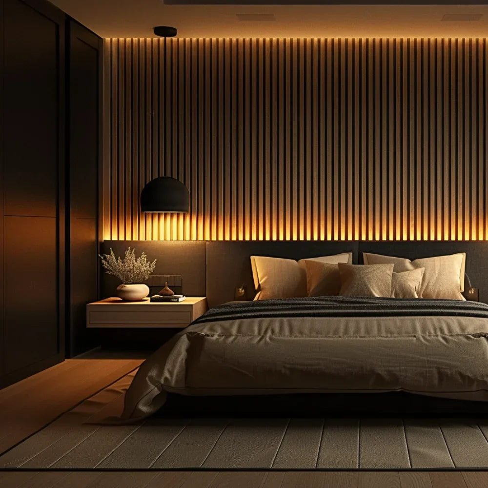 Pannello acustico flessibile a doghe – 270 × 110 cm 