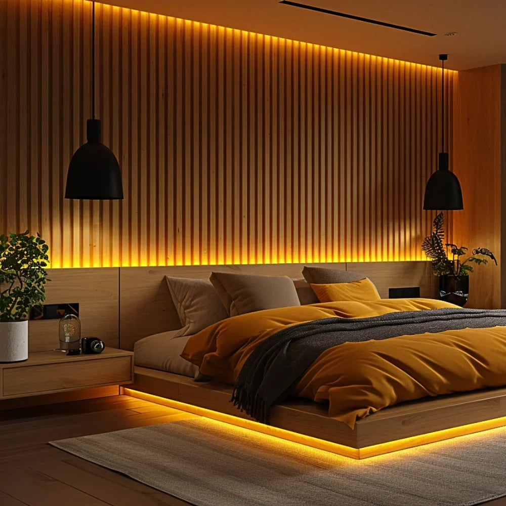 Pannello acustico flessibile a doghe – 270 × 110 cm 