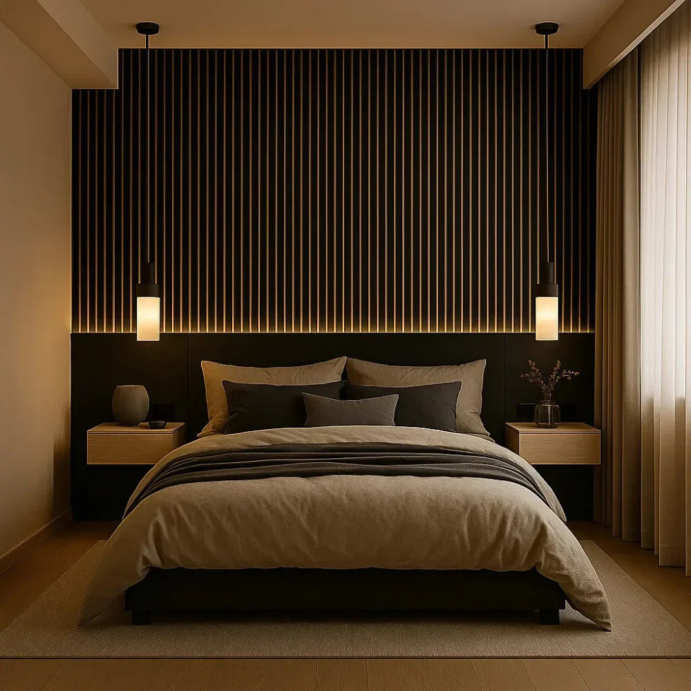 Pannello acustico flessibile a doghe – 270 × 110 cm 