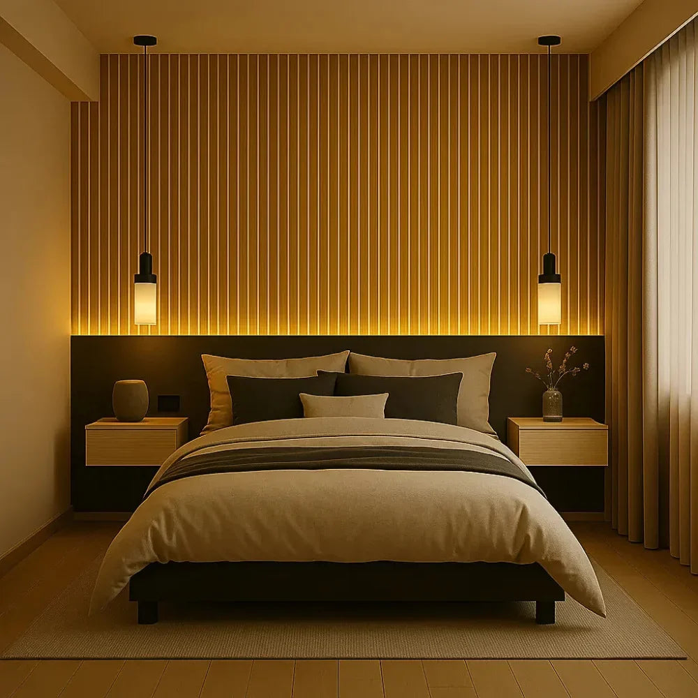 Pannello acustico flessibile a doghe – 270 × 110 cm 